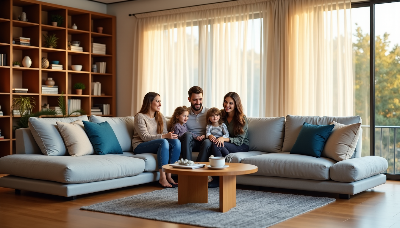 taille choisir pour un canapé de salon ? — le nombre de personnes composant votre foyer et